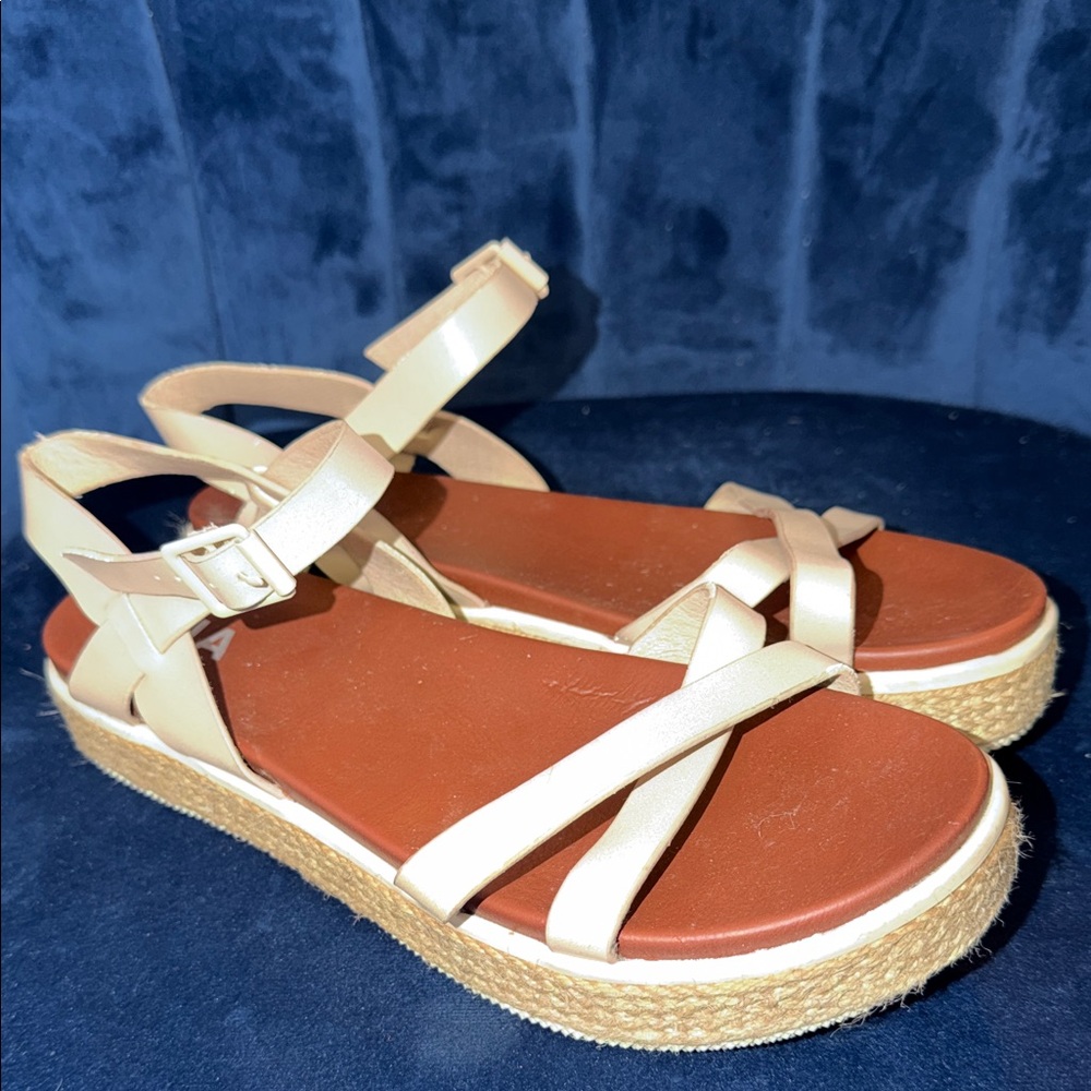 MIA Tan Strappy Platform Sandals
